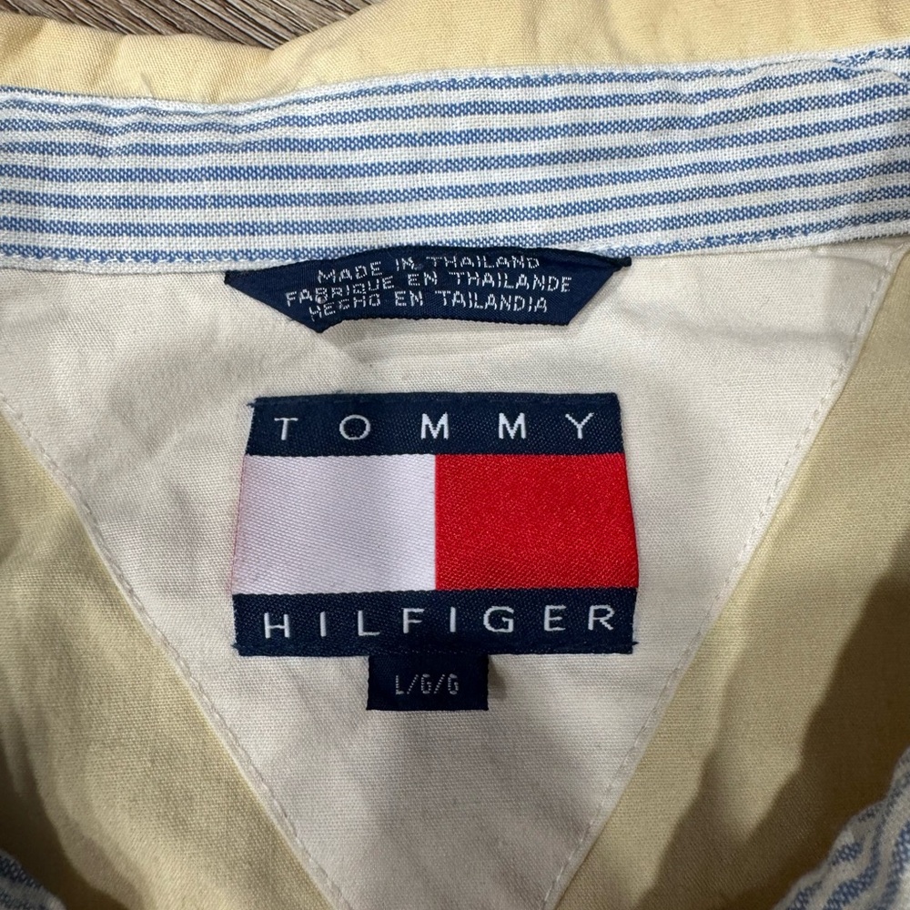 Tommy Hilfiger Pale Yellow Lightweight Zip Shirt Jacket - Picture 4 of 5